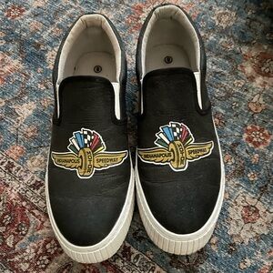 Indianapolis Motor Speedway Black Slip-On Sneakers